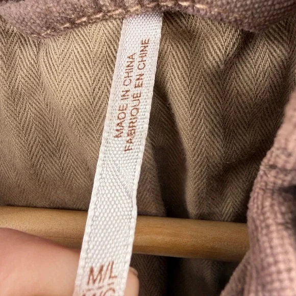 Free People Velvet Trucker Jacket Size M/L Mauve Oversized OB713485 - Picture 9 of 10